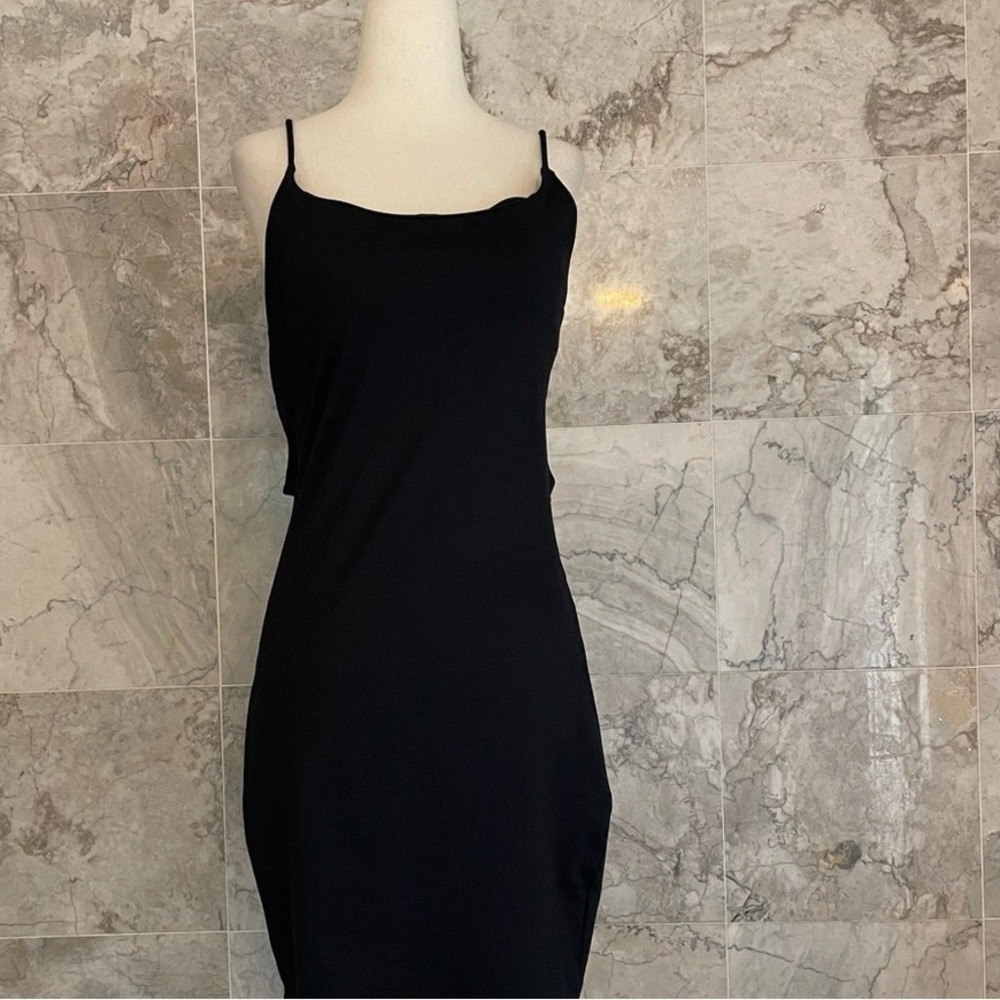 Fabletics Elegant Black Strapless Dress
